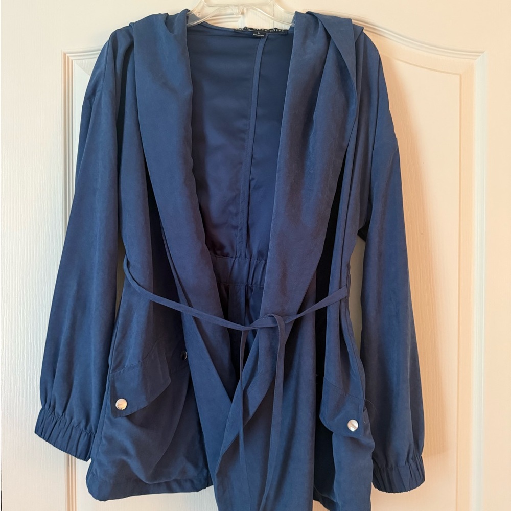 Elegant Navy Trench Coat